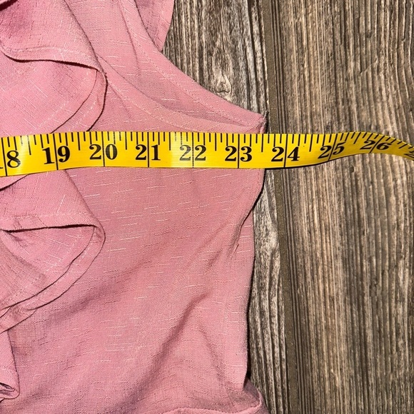 Savanna Jane Peplum Sleeveless Ruffle Mauve Blouse Size 2X - Picture 5 of 6